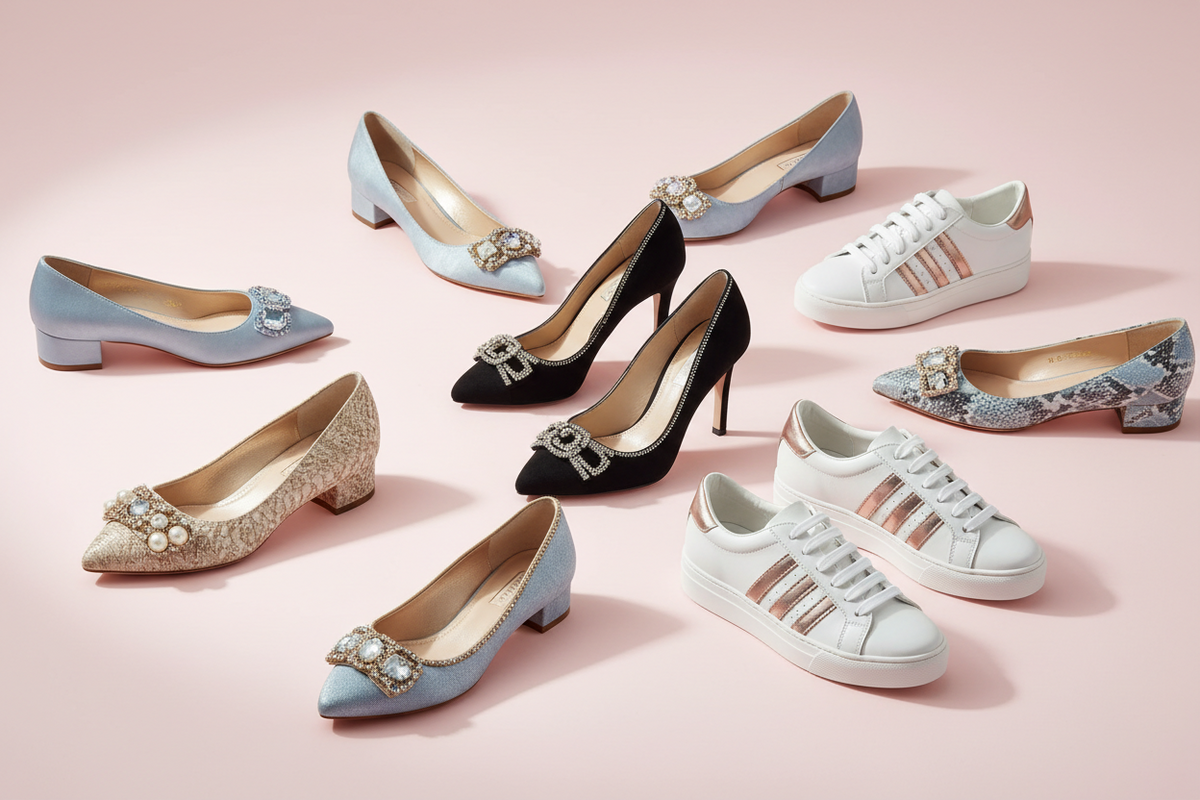 Premium women's shoes collection featuring elegant heels, stylish flats, and fashionable sneakers by Soliox